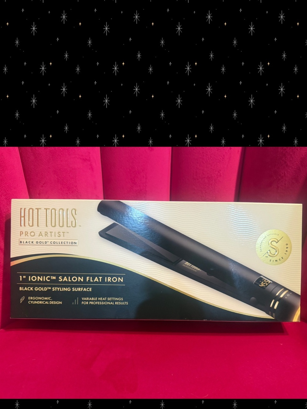 Hot Tools Pro Artist 1" Ionic Salon Flat Iron - Black